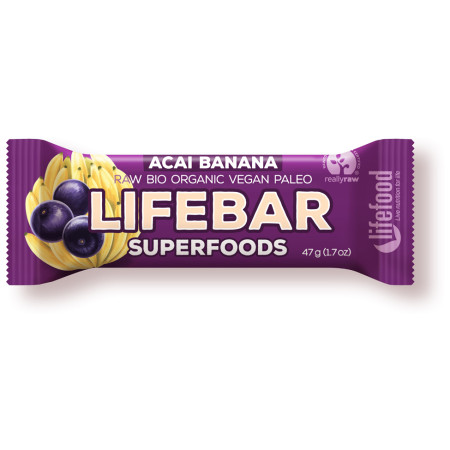 Бар Lifefood Plus Acai Бананов RAW BIO 47