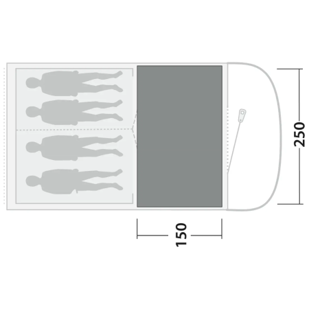 Килим за палатка Outwell Cozy Carpet Sky 4