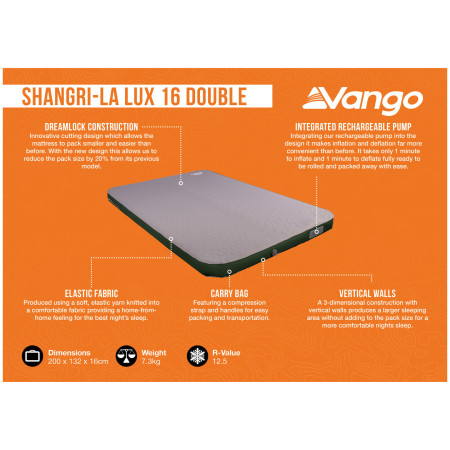 Надуваема постелка Vango Shangri-La Lux 16 Double