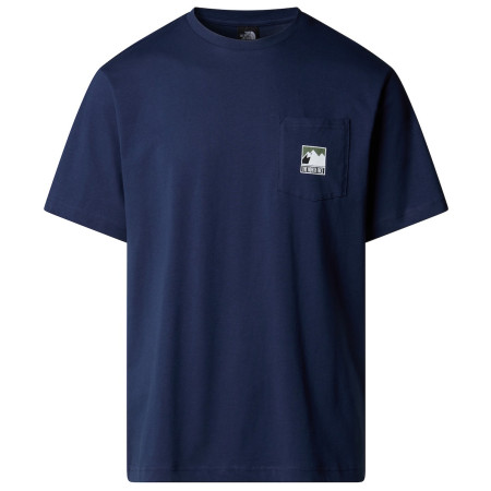 Мъжка тениска The North Face M Mountain Logo Relaxed S/S Pocket Tee тъмно син Summit Navy