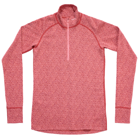 Дамска функционална блуза Devold Signature Silk 230 Zip Wmn розов Apricot