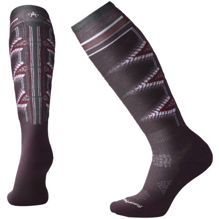 Дамски 3/4 чорапи  Smartwool Phd Ski Light Pattern Women`s лилав bordeaux