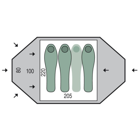 Палатка за 3 души Pinguin Taifun 3
