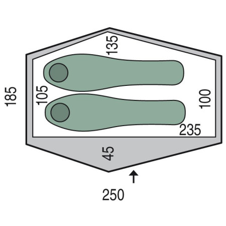 Лека палатка за 2 души Pinguin Echo 2