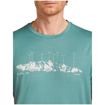 Мъжка тениска Icebreaker Men Merino 150 Tech Lite SS Tee The Peaks