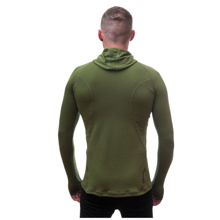 Функционална мъжка тениска Sensor Merino DF с дълъг ръкав и качулка