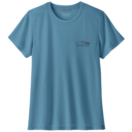 Дамска тениска Patagonia Women's Capilene® Cool Trail Shirt - Stratapeaks син Shore Blue
