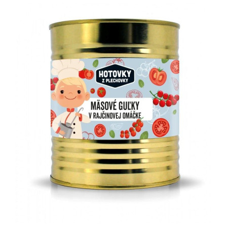 Основно ястие Hotovky z plechovky Кюфтета с доматен сос 800г