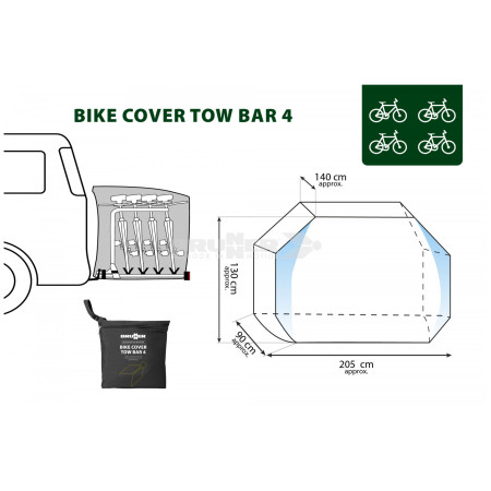 Водоустойчиво покритие Brunner Bike Cover Tow Bar 3/4