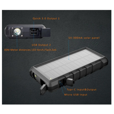 Соларно външно зарядно устройство Viking Technology W24W