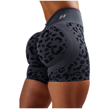 Дамски къси панталони Nebbia Push-Up Compression Leopard Shorts Primal черен BLACK LEOPARD