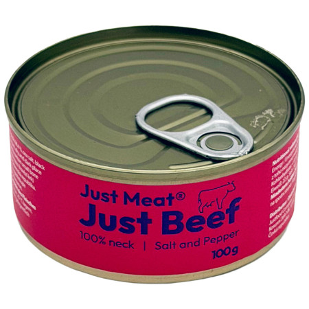 Консерва Just Meat Hovězí krk 100 g червен