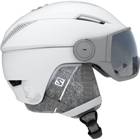 Дамска ски каска Salomon Icon² Visor бял White