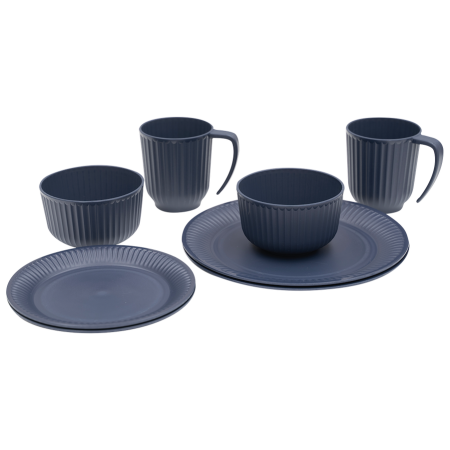 Комплект прибори Outwell Delish 2 Person Dinner Set тъмно син Navy Night