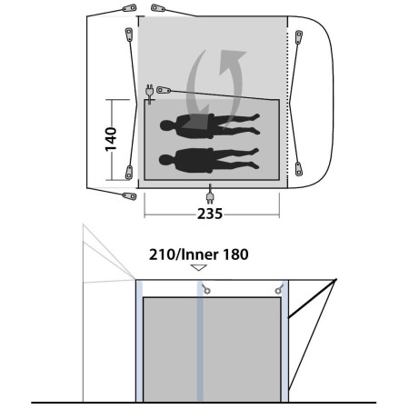 Спалня Outwell Inner Newburg 260