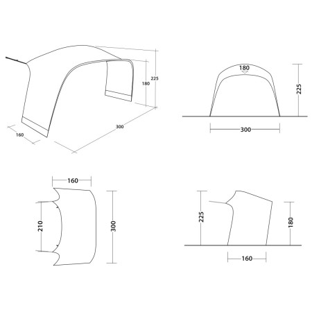 Пристройка за палатка Outwell Wakefield M Tent Connector