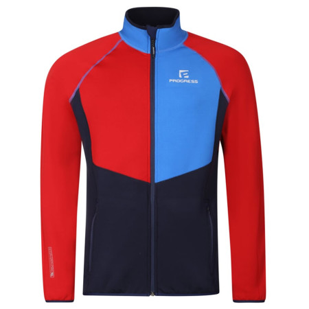 Функционален мъжки суитшърт Progress Glacier червен/син červená/stř.modrá/tm.modrá