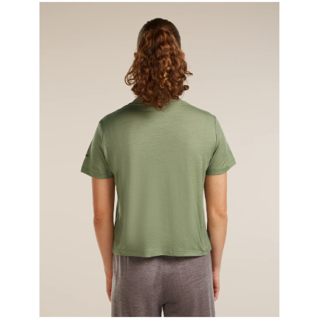 Дамска тениска Icebreaker Merino 150 Tech Lite SS Crop Tee Seed Story
