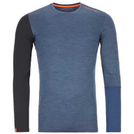 Мъжка тениска Ortovox Rock'n'Wool Long Sleeve M тъмно син Nightblueblend