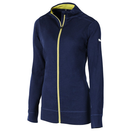 Дамски суитшърт Zulu Merino Full Zip син Navy