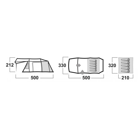Семейна палатка Husky Caravan Dural 12