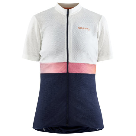 Дамска колоездачна фланелка Craft CORE Endur бял/син