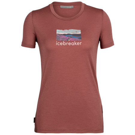 Дамска тениска Icebreaker Women Tech Lite II SS Tee Trailhead червен