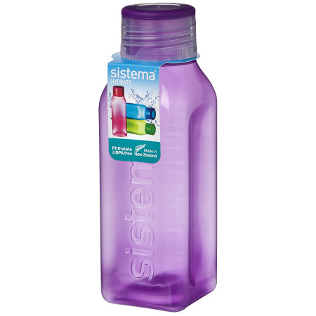 Бутилка Sistema Square 475ml лилав