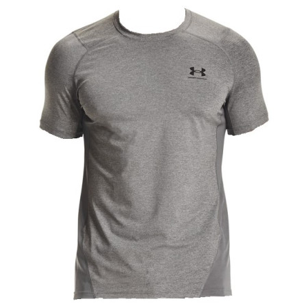 Мъжка тениска Under Armour HG Armour Fitted SS сив CarbonHeather//Black