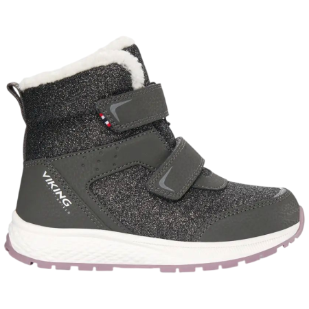 Детски зимни ботуши Viking Outdoor Footwear Equip Glitter Warm WP 2V Charcoal/Dusty Pink сив Charcoal/Dusty Pink