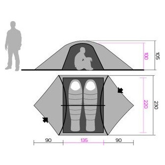 Туристическа палатка Hannah Eagle 2