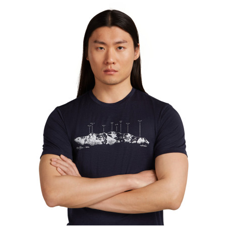 Мъжка тениска Icebreaker Men Merino 150 Tech Lite SS Tee The Peaks
