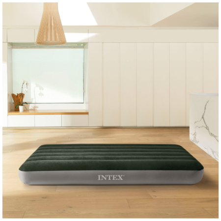 Надуваем дюшек Intex Twin Dura-Beam Prestige 64107