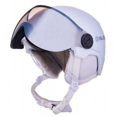 Дамска ски каска Blizzard W2W Double Visor ski helmet бял/сив white matt, smoke lens, mirror
