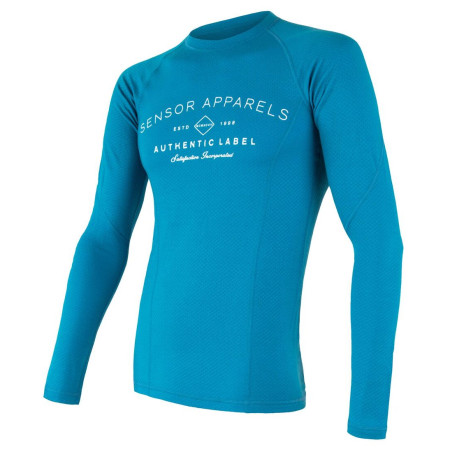 Функционална мъжка тениска  Sensor Merino DF Label син Blue