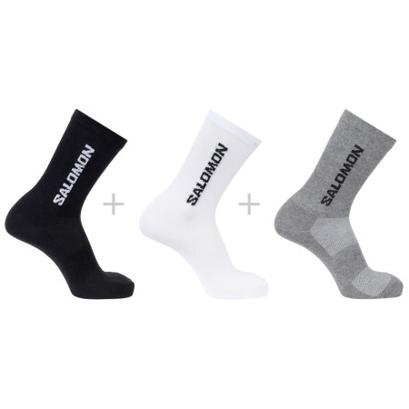 Чорапи Salomon Everyday Lite Crew 3-Pack черен/сив White / Black / Frost Gray