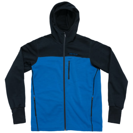 Функционален мъжки суитшърт Devold Explorer Merino Hooded Jkt Man син/черен Royal/Ink