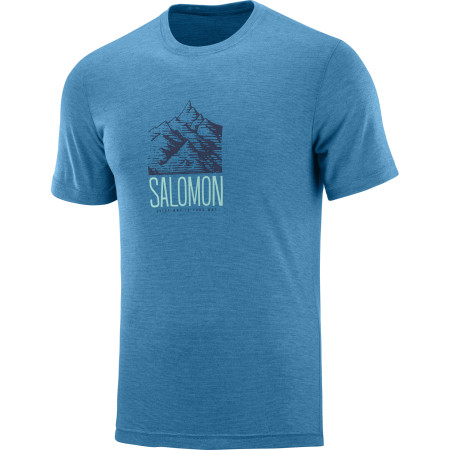 Мъжка тениска Salomon Explore Graphic Ss Tee M син FjordBlue