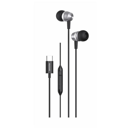 Слушалки Swissten Metallic сребърен silver