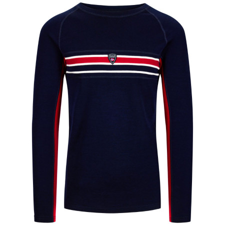 Функционална мъжка тениска Dale of Norway Aksla Masculine Baselayer Crew neck тъмно син Navy Red OffWhite