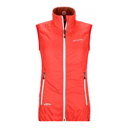 Дамска жилетка Ortovox Swisswool Piz Grisch Vest W оранжев