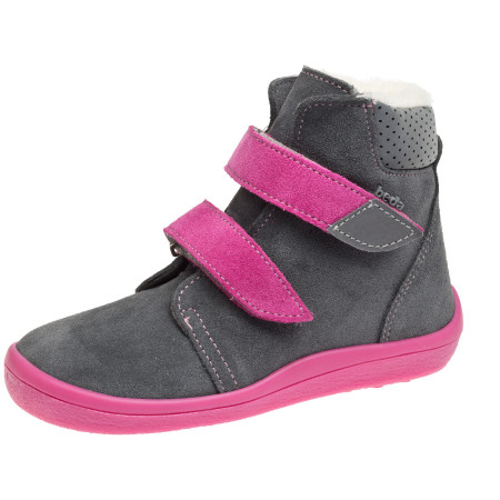 Детски боси обувки Beda Isabel Grey/Pink