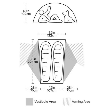 Свръх лека палатка Big Agnes Copper Spur Hv UL2 Bikepack