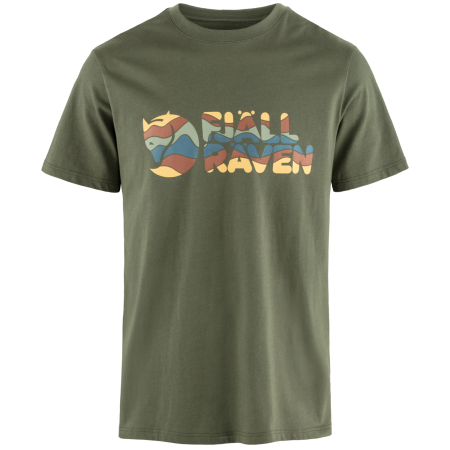 Мъжка тениска Fjällräven Multicolor Logo T-shirt M зелен Laurel Green