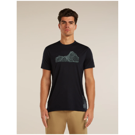 Функционална мъжка тениска Icebreaker Merino Blend 125 Cool-Lite™ Sphere SS Tee Beta черен BLACK
