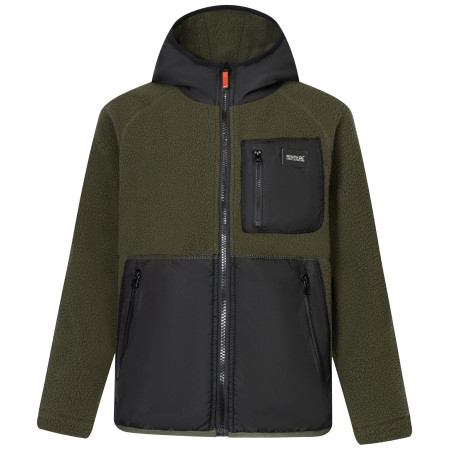 Детски суитшърт Regatta Munro Hybrid Jacket DarkKhak/Blk тъмно зелен DarkKhak/Blk