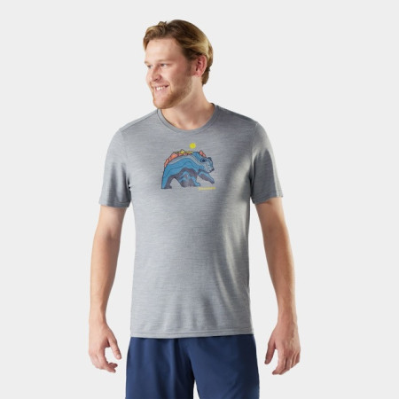 Функционална мъжка тениска Smartwool Men's Bear Strata Active Short Sleeve Graphic Tee