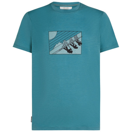 Мъжка тениска Icebreaker Men Merino 150 Tech Lite SS Tee In The Wild светло син Topaz