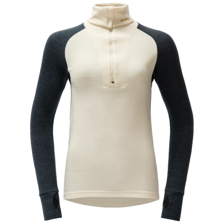 Дамска функционална блуза Devold Expedition Merino Silk Zip Wmn черен/бежов Ink/Offwhite
