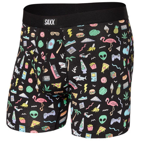 Боксерки Saxx Daytripper Boxer Brief Fly Fun Bits черен/зелен